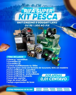 SUPER KIT DE PESCA OU 1.500K NO PIX